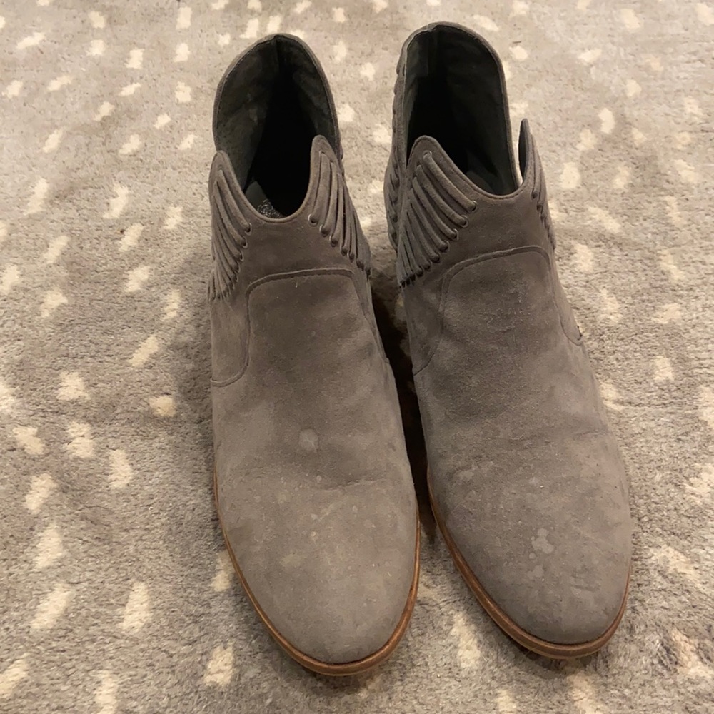 Vince Camuto grey suede booties